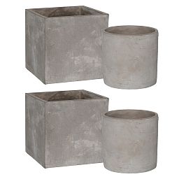 Lukas + Grace Concrete 4 Planters Set by Idealist Premium