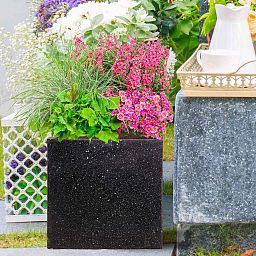 IDEALIST Lite Square Box Contemporary Marble Light Concrete Planter