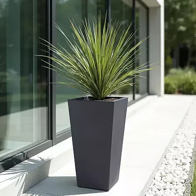 IDEALIST Lite Tall Tapered Contemporary Light Concrete Planter