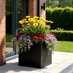 IDEALIST Lite Square Box Contemporary Light Concrete Planter