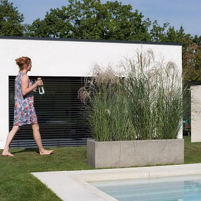 DIVISION Rectangle Outdoor Concrete GRC Planter