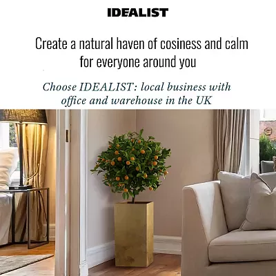 IDEALIST Lite Tall Square Metallic Indoor Planter
