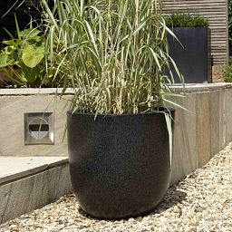 Round Egg Fiberstone Contemporary Planter by Cadix Capi Lux