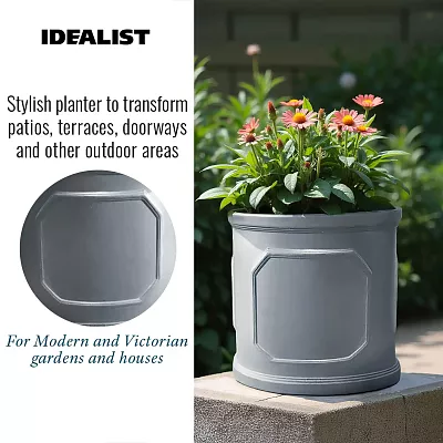 IDEALIST Chelsea Light Concrete Cylinder Garden Planter