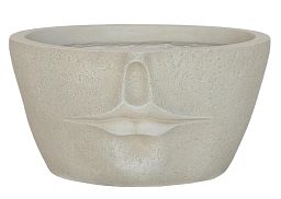 IDEALIST Lite Textured Concrete Effect Oval Face Outdoor Plant Pot with Lips