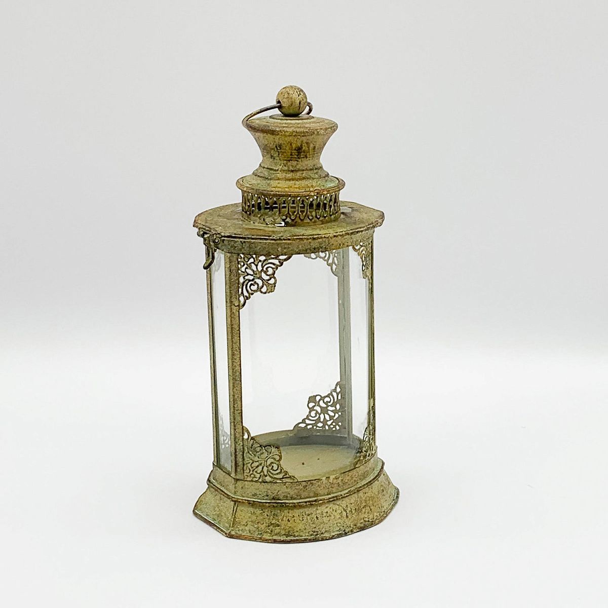 Cylinder Metal Ornament Garden Gold Lantern by Minster
