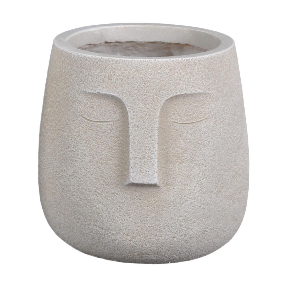 IDEALIST Lite Textured Concrete Effect Oval Indoor Face Pot