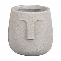 IDEALIST Lite Textured Concrete Effect Beige Oval Indoor Face Planter ...