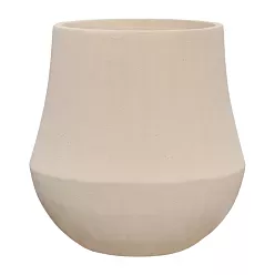 Polystone Planter | Tapered Round Indoor and Outdoor Plant Pot 