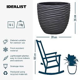 IDEALIST Lite Wave Style Outdoor Egg Planter
