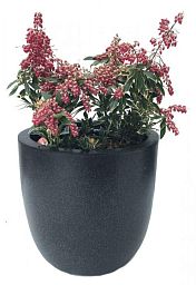 Round Egg Fiberstone Contemporary Planter by Cadix Capi Lux