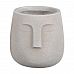 IDEALIST Lite Textured Concrete Effect Oval Indoor Face Pot