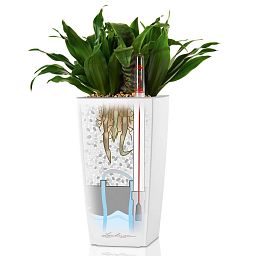 LECHUZA CUBI Square Poly Resin Indoor Self-watering Planter
