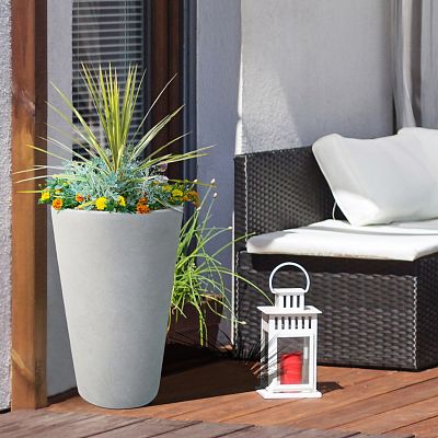 IDEALIST Lite Contemporary Round Light Concrete Planter