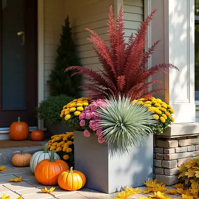 IDEALIST Lite Square Box Contemporary Light Concrete Planter