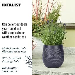 IDEALIST Lite Leaf Embossed Egg Planter