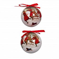 Christmas Tree Baubles Victorian Children Paper Balls in Display Box