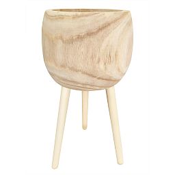 HORTICO TREND Wooden House Planter with Legs, Tall Indoor Plant Pot Stand with Waterproof Liner