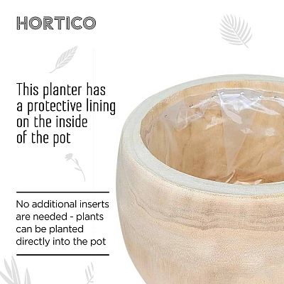 HORTICO TREND Wooden House Planter with Legs, Tall Indoor Plant Pot Stand with Waterproof Liner