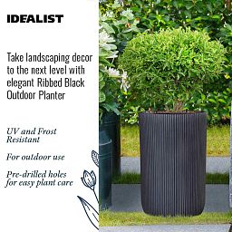 IDEALIST Lite Ribbed Cylinder Outdoor Planter