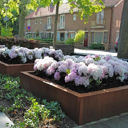 Andes Low Cube Corten Steel Outdoor Planter