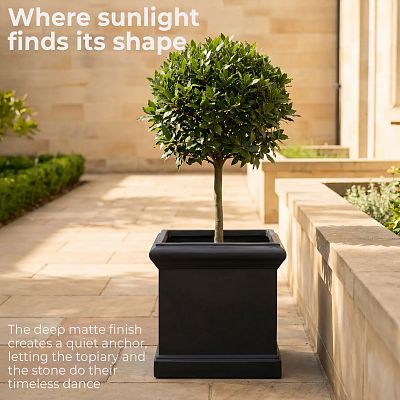 IDEALIST Lite Victorian Box Square Light Stone Outdoor Planter