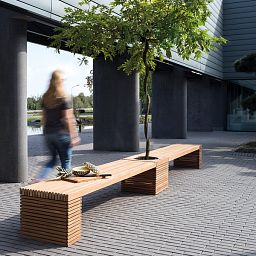 Modulo seat combination Set C Square Wood Planter