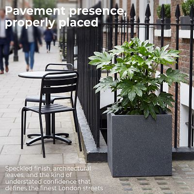 IDEALIST Lite Textured Concrete Effect Square Outdoor Planter