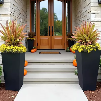 IDEALIST Lite Tall Tapered Contemporary Light Concrete Planter