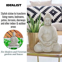 IDEALIST Lite Meditating Buddha Sculpture Garden Statue