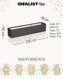 AXIS Trough Outdoor Fiberglass Planter
