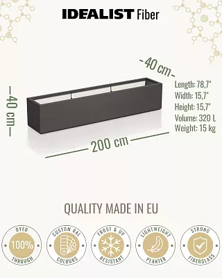 AXIS Trough Outdoor Fiberglass Planter