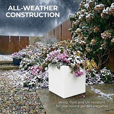 IDEALIST Lite Square Box Contemporary Light Concrete Planter