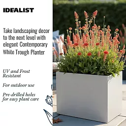 IDEALIST Lite Contemporary Light Concrete Trough Planter