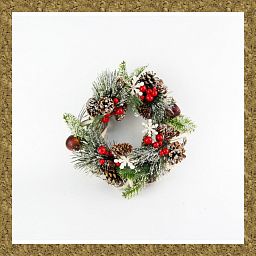 Twig and Berry Led Wreath with Stars Artificial Branch Plant
