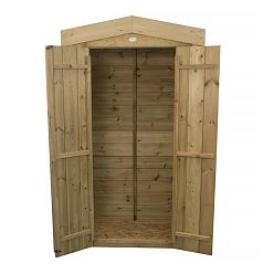 Outdoor Pressure Treated Wooden Shiplap Apex Tall Garden Store by Forest Garden