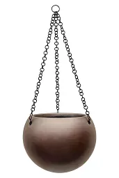 Gradient Hanging Globe Matt Coffee D24 H19 cm Planter