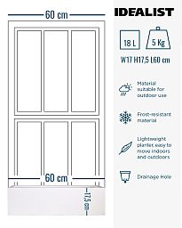 IDEALIST Lite Window Box Light Concrete Planter