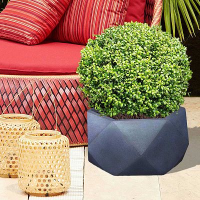 IDEALIST Lite Faceted Effect Bowl Planter Indoor Plant Pot