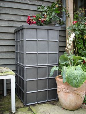 Downing St. Fiberglass Square Faux Lead Planter Pot In/Out