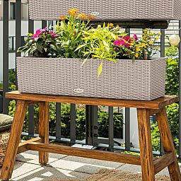 LECHUZA BALCONERA Cottage Trough Poly Resin Self-watering Planter