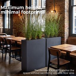 IDEALIST Lite Narrow Contemporary Light Concrete Trough Planter