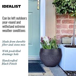 IDEALIST Lite Leaf Embossed Ball Planter