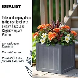 IDEALIST Regency Light Stone Square Garden Planter