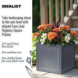 IDEALIST Regency Light Stone Square Garden Planter