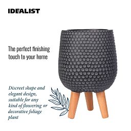 IDEALIST Lite Honeycomb Style Egg Planter on Legs, Round Pot Plant Stand Indoor