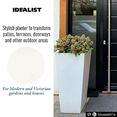 IDEALIST Lite Tall Tapered Contemporary Light Concrete Planter
