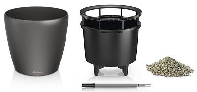 LECHUZA CLASSICO LS Round Poly Resin Self-watering Planter