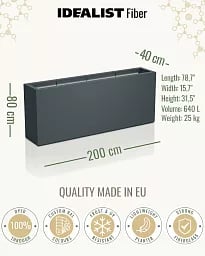 AXIS Trough Outdoor Fiberglass Planter