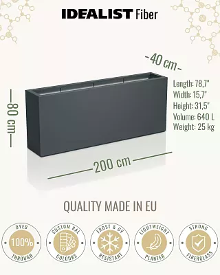 AXIS Trough Outdoor Fiberglass Planter